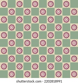 Flor en la tabla verde