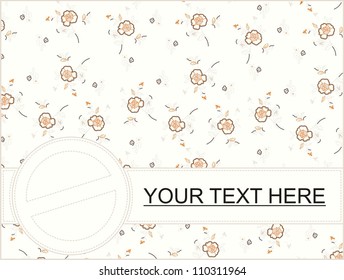 flower with on invitation card