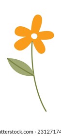 Flor En Ilustración Del Vector De Estem