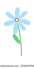 Flower On Stem Vector Illustration