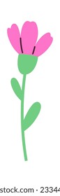 Blume auf Stem-Vektorgrafik