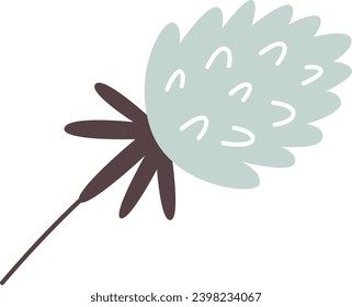 Flower On Stem Vector Illustration
