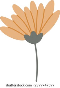Flor En Ilustración Del Vector De Estem