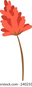 Flower On Stem Vector Illustration