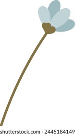 Flower On Stem Vector Illustration