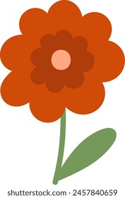 Flower On Stem Vector Illustration