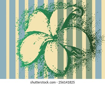 flower on a striped background