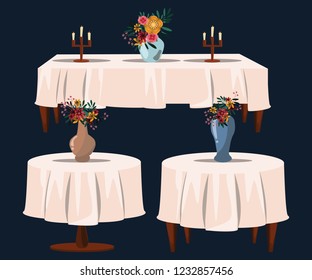 flower on a table vector illustration 