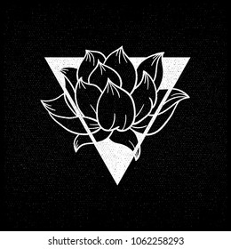 flower on triangle illustration