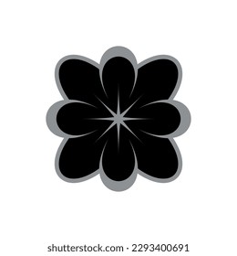 Flower on white background Round ornament Abstract flower element for creative design tasks Mandala Vector illustration