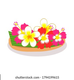 Flower on White Background Vector