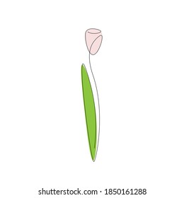 Blume auf weißem Hintergrund. Vektorgrafik