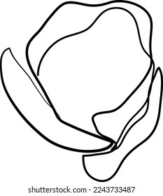 Flower one line art drawing style beautiful illustration minimal design