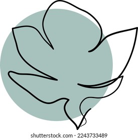 Blumenmuster mit einer Linie Kunstzeichnung schöne Illustration minimales Design