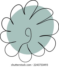 Flower one line art drawing style beautiful illustration minimal design