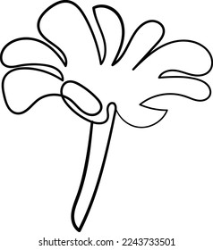Flower one line art drawing style beautiful illustration minimal design