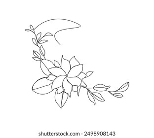 Flower one line art illustration 1750