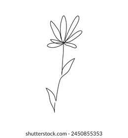 flower one line drawing vector good for your project.