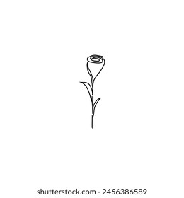 flower one line drawing vector good for your project.