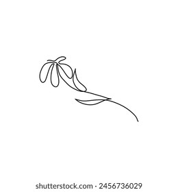flor una línea de dibujo Vector bueno para su proyecto.