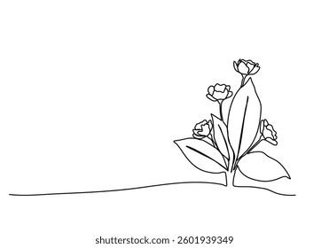 Flower  one line