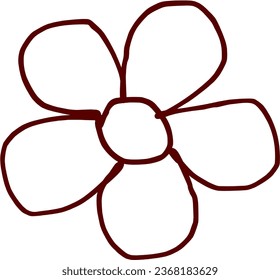 flower one single line art doodle-6