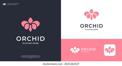 Flower orchid logo design inspiration