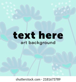 Flower with organic art shape background vector. Floral, abstract freeform pattern. Summer, spring nature blossom template. Beautiful botany artistic design, garden graphic backdrop illustration.