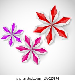 flower origami on a white background (Vector)