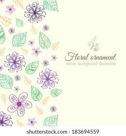 flower ornament backgroud concept. vector illustration