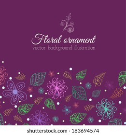 flower ornament backgroud concept. vector illustration