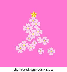 flower ornament for christmas tree decoration
