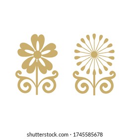 flower ornament decoration element vector design. suit for border decoration