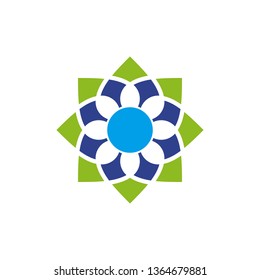 Flower ornament design template