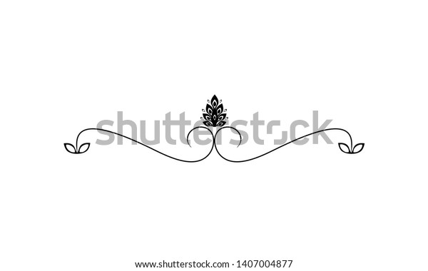 Flower ornament\
dividers. Hand drawn vines decoration, floral ornamental divider\
and sketch leaves\
ornaments