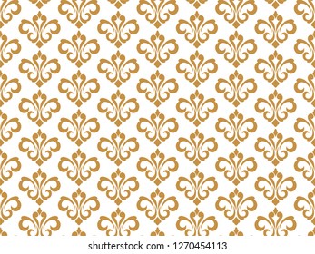 Flower ornament geometric pattern. Seamless vector background.