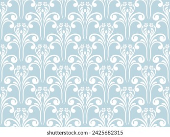 Flower ornament geometric pattern. Seamless vector background.
