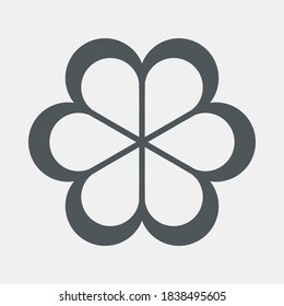 Flower ornament icon quality vector illustration cut