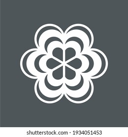 Flower ornament icon quality vector illustration cut
