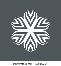 Flower ornament icon quality vector illustration cut