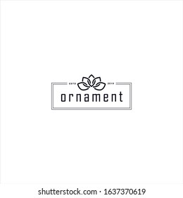 Flower ornament logo design template