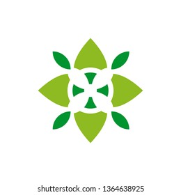 Flower ornament logo design vector icon template