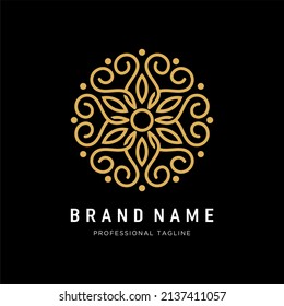 Flower Ornament Logo Designs Template 