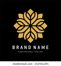 Flower Ornament Logo Designs Template 