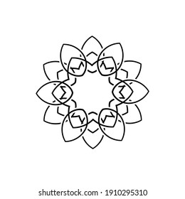 flower ornament logo eps 10