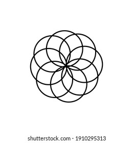 flower ornament logo eps 10