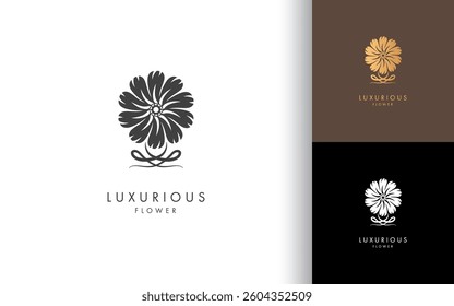 Flower ornament logo and icon design. Abstract beauty floral logo vector