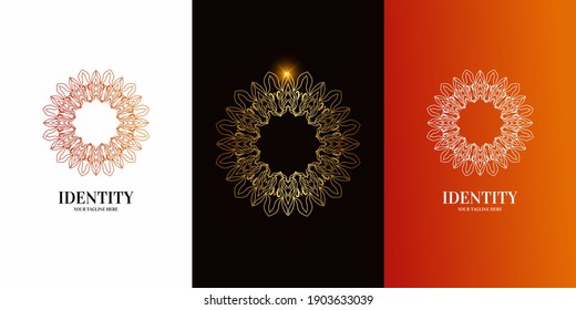 Flower or ornament logo template design.