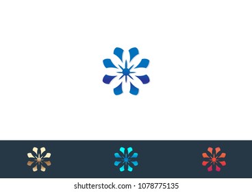 Flower Ornament Logo Template vector illustration design