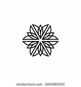 Flower Ornament Logo Vector Design